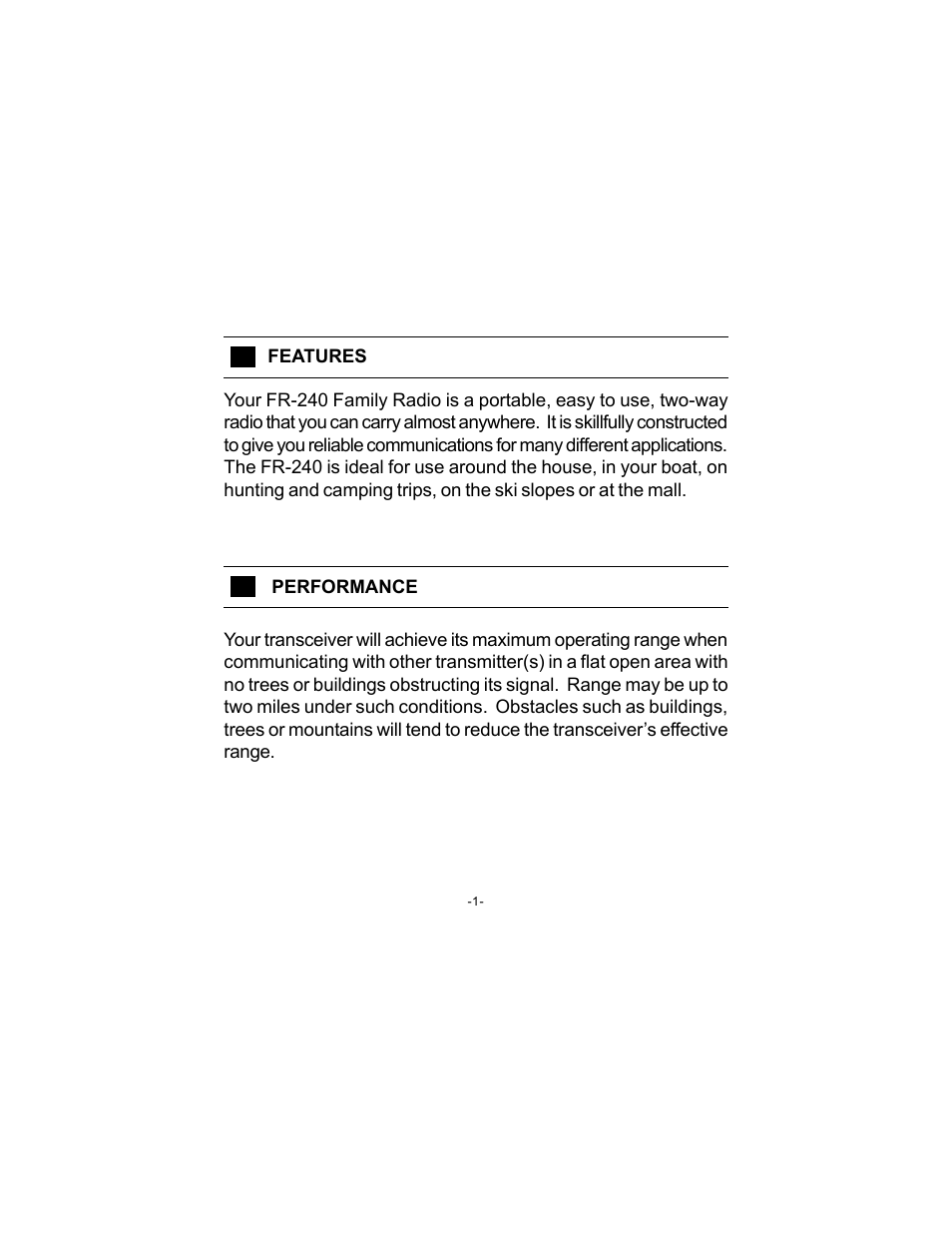 Audiovox FR-240 User Manual | Page 3 / 16