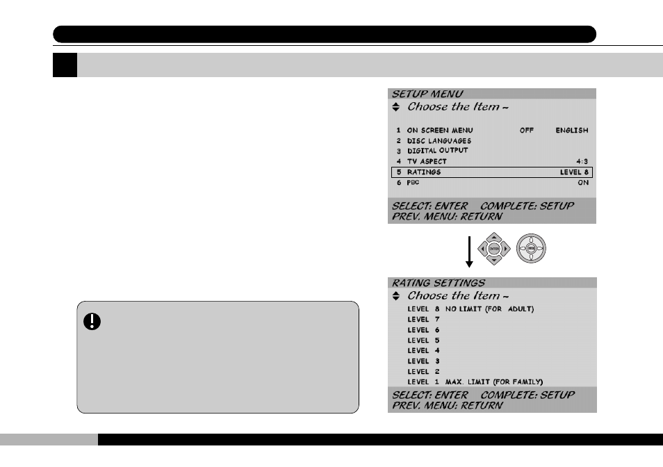 Ratings | Audiovox PDVDNS User Manual | Page 54 / 87