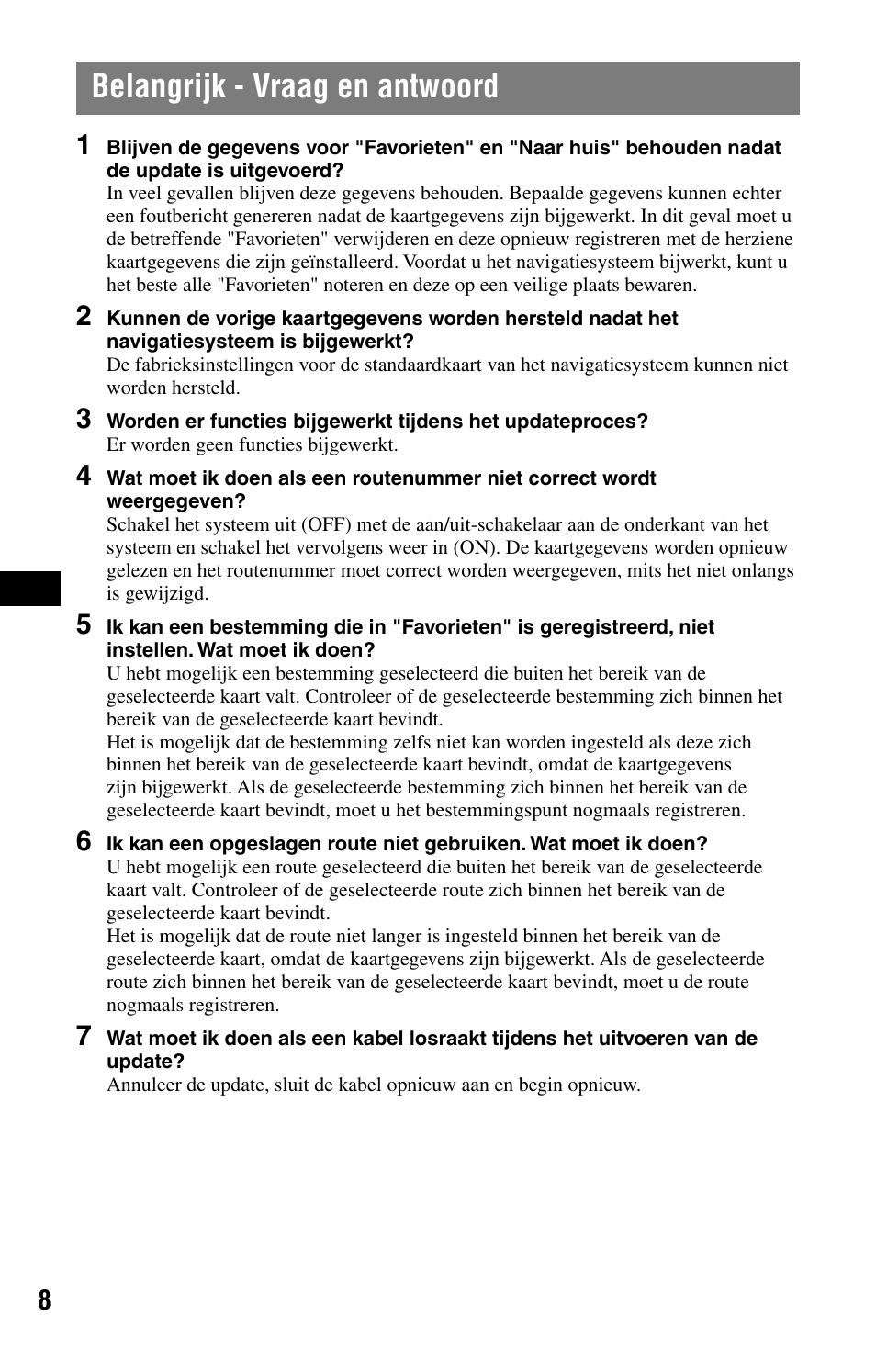 Belangrijk - vraag en antwoord | Sony NVD-U03E User Manual | Page 32 / 51