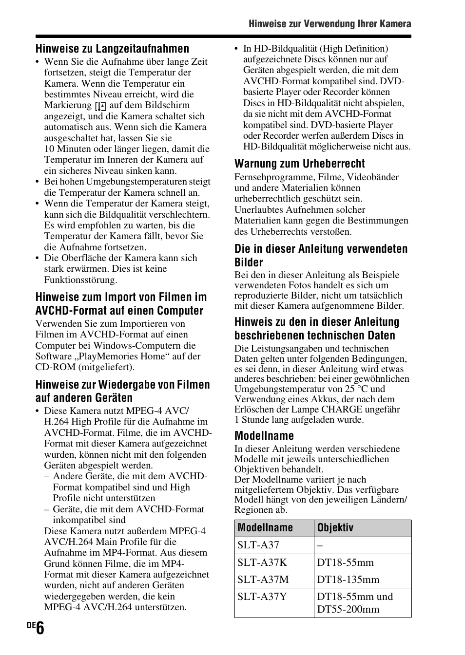 Sony SLT-A37 User Manual | Page 112 / 507