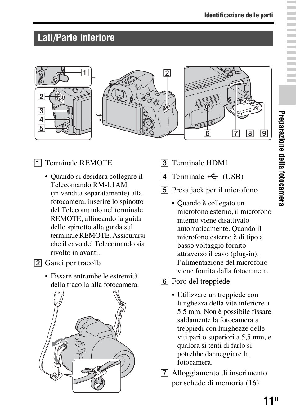 Lati/parte inferiore | Sony SLT-A37 User Manual | Page 221 / 507