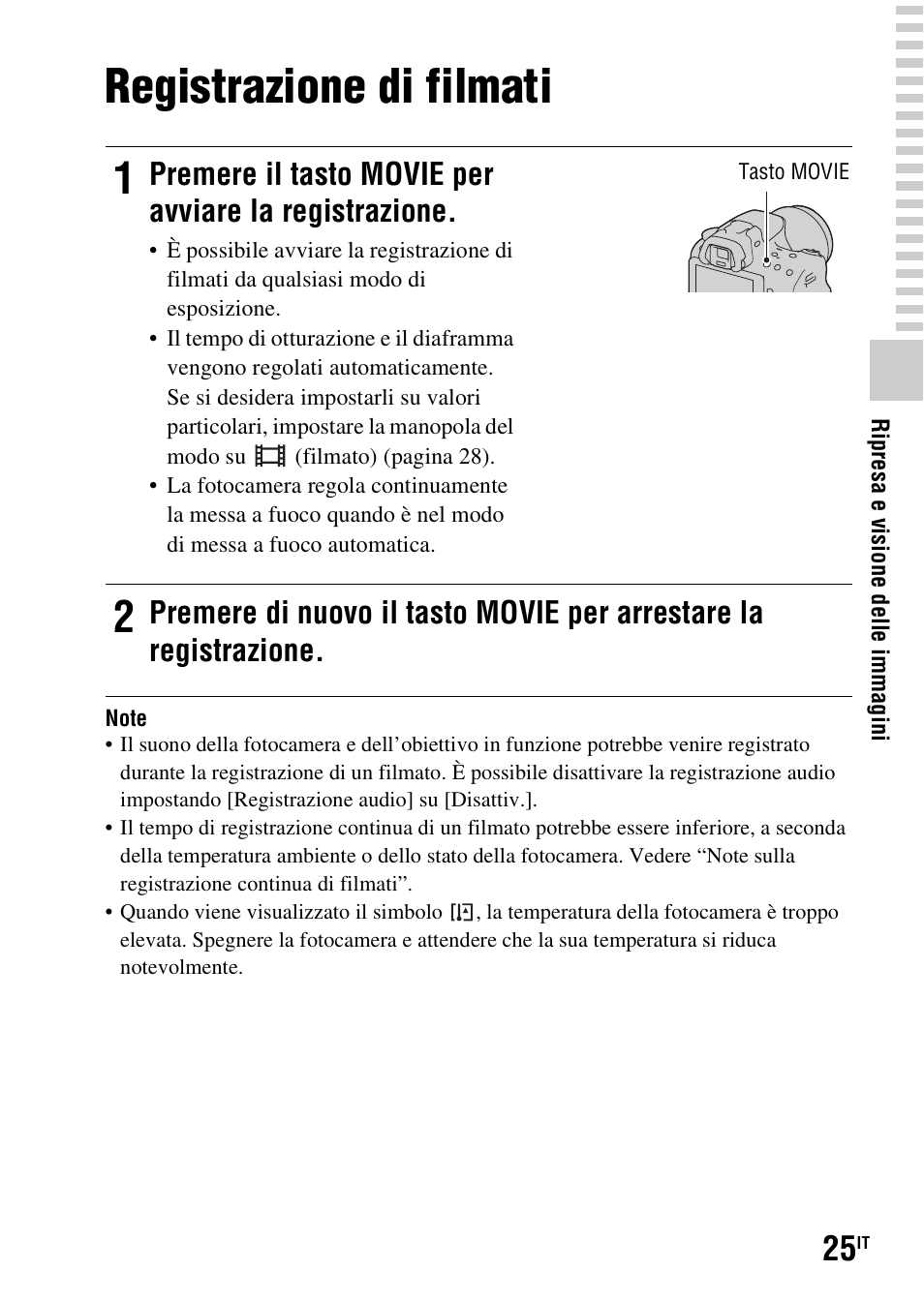 Registrazione di filmati | Sony SLT-A37 User Manual | Page 235 / 507