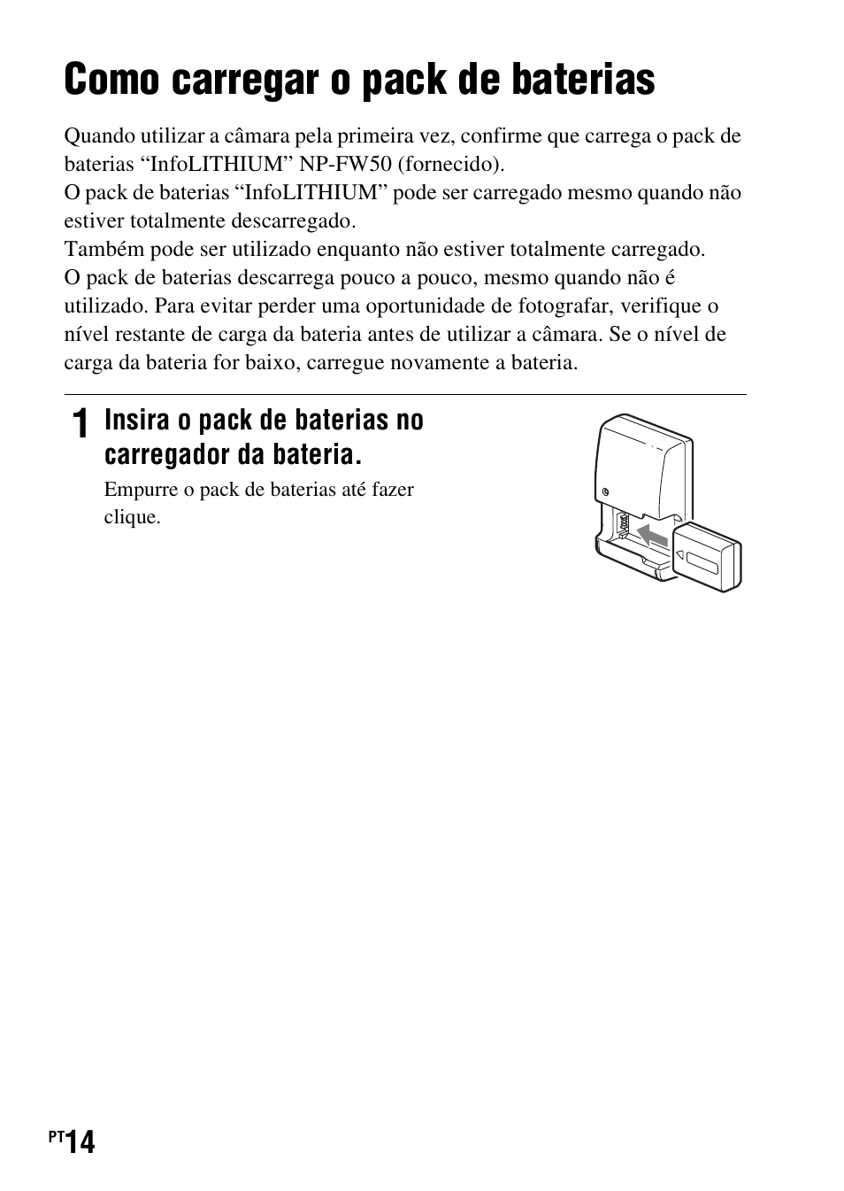 Como carregar o pack de baterias | Sony SLT-A37 User Manual | Page 276 / 507