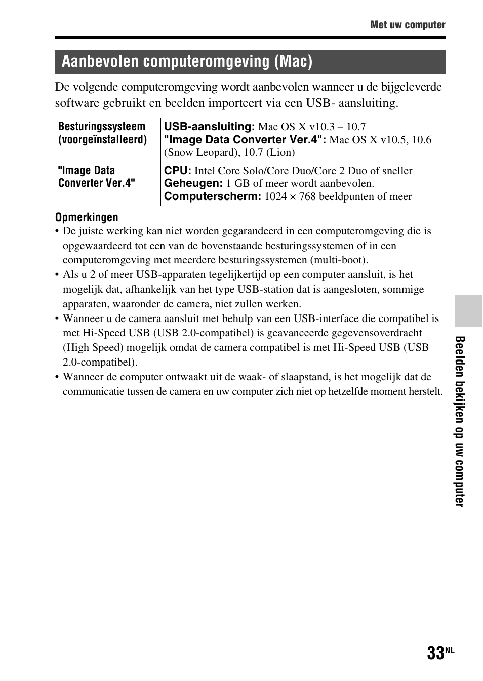 Aanbevolen computeromgeving (mac) | Sony SLT-A37 User Manual | Page 347 / 507