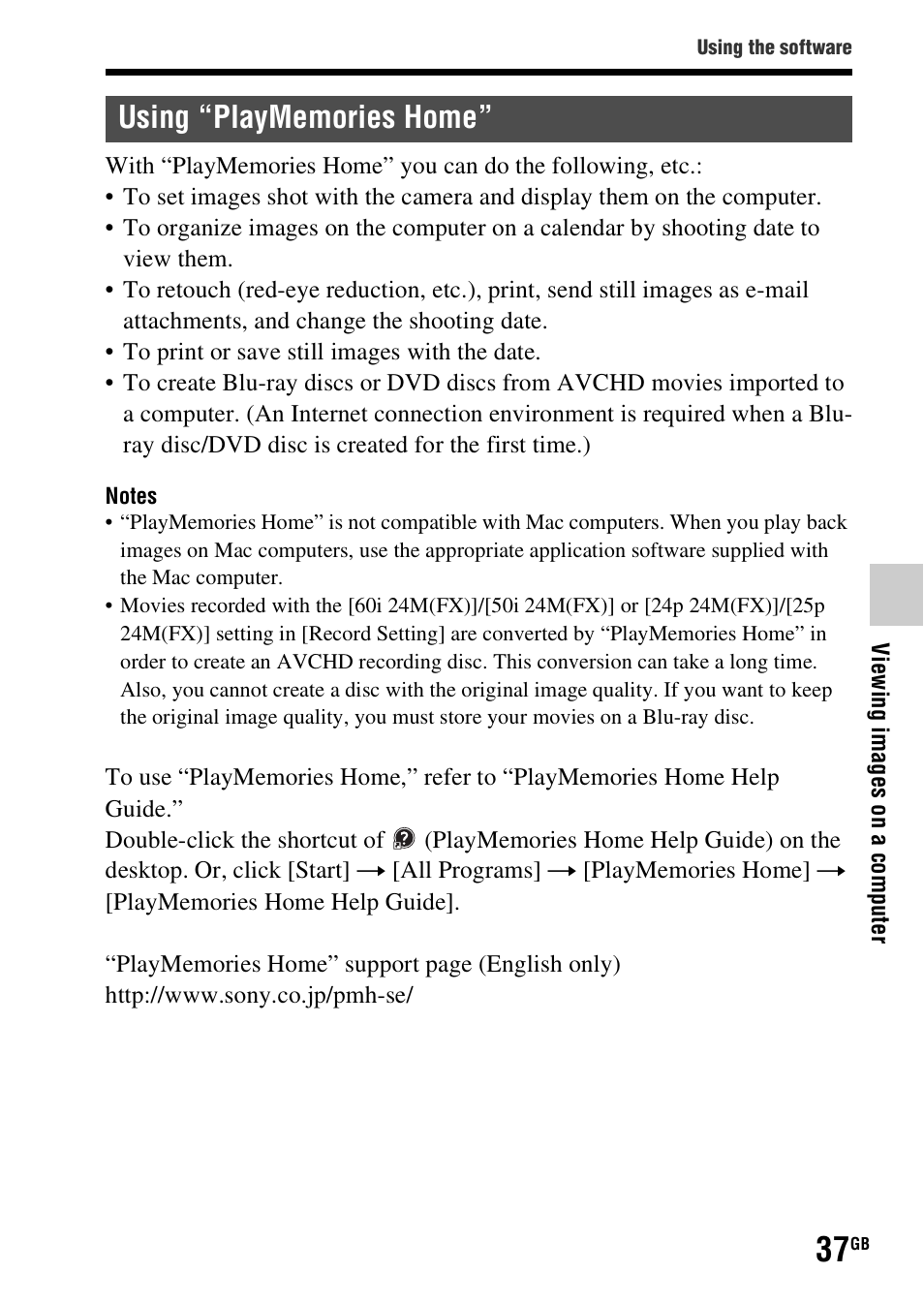 Sony SLT-A37 User Manual | Page 37 / 507