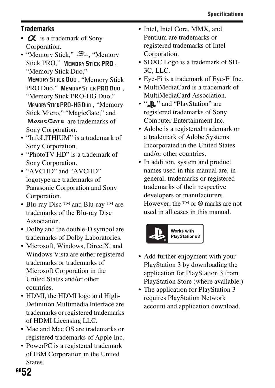 Sony SLT-A37 User Manual | Page 52 / 507