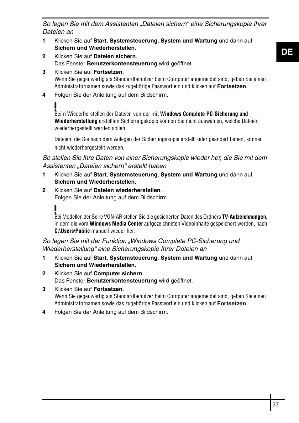 Sony VGN-SZ5VWN User Manual | Page 29 / 88