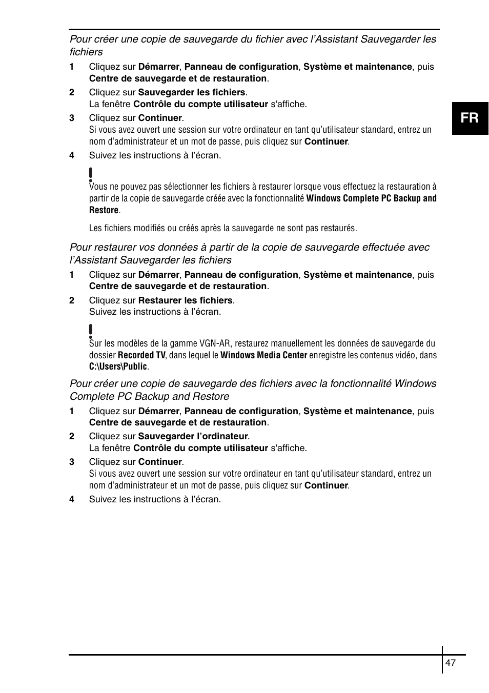 Sony VGN-SZ5VWN User Manual | Page 49 / 88