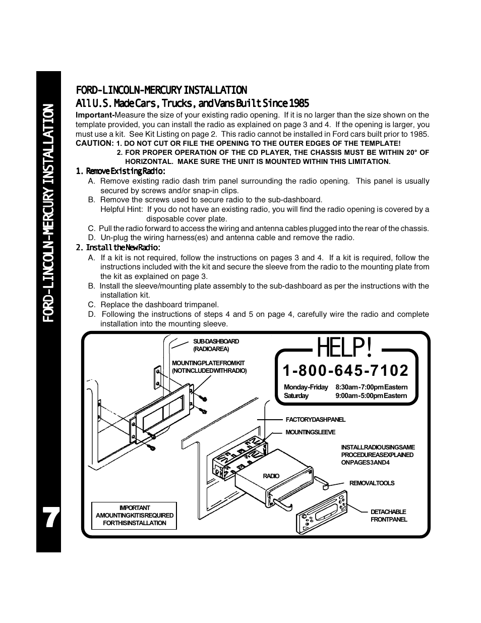 Help | Audiovox ACD-30 User Manual | Page 8 / 20