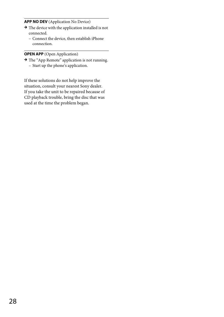 Sony CDX-GS500R User Manual | Page 28 / 160
