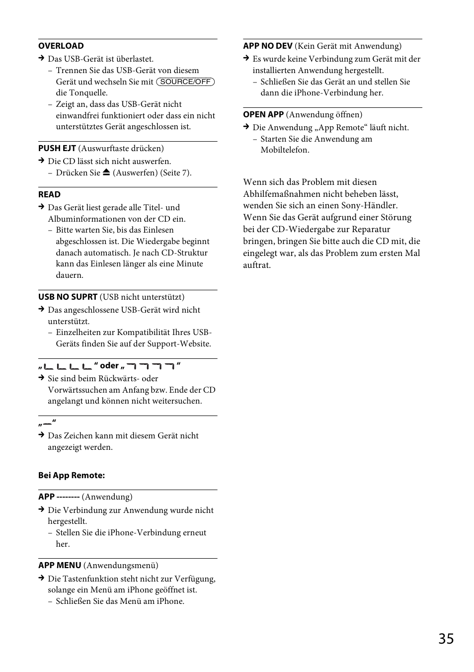 Sony CDX-GS500R User Manual | Page 63 / 160