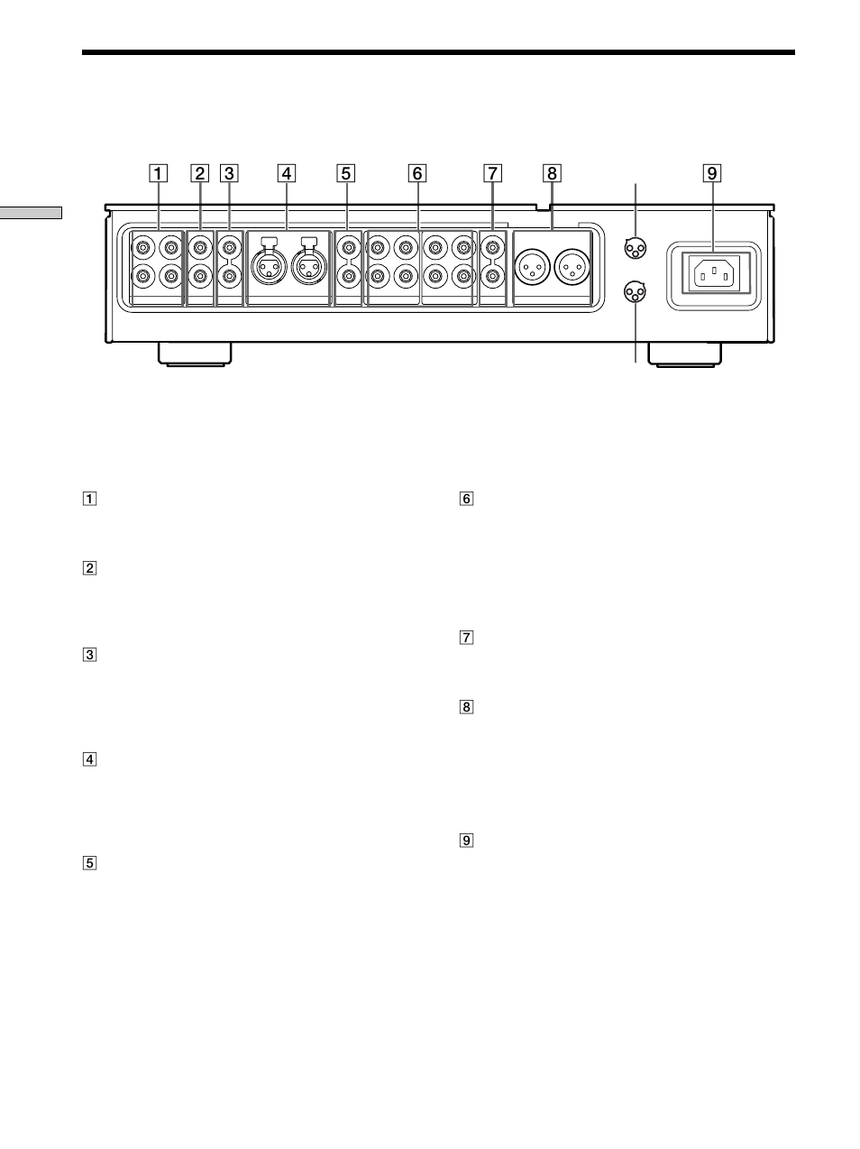 Descripción de las partes del panel posterior | Sony TA-E1 User Manual | Page 26 / 88