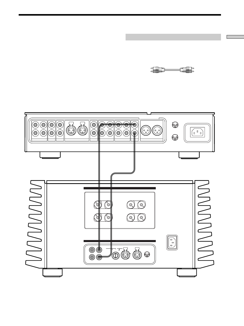 Vereiste aansluitsnoeren, Aansluiten van de apparatuur, A– –b | Audio-aansluitsnoeren (1 snoer bijgeleverd), Ta-e1 ta-n1, enz | Sony TA-E1 User Manual | Page 33 / 88