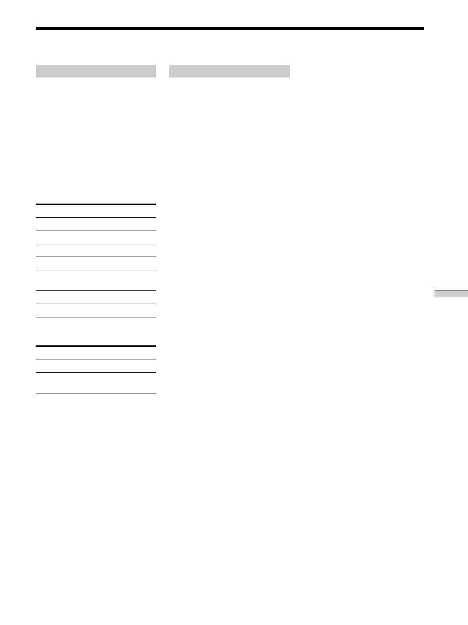 Tekniska data | Sony TA-E1 User Manual | Page 57 / 88