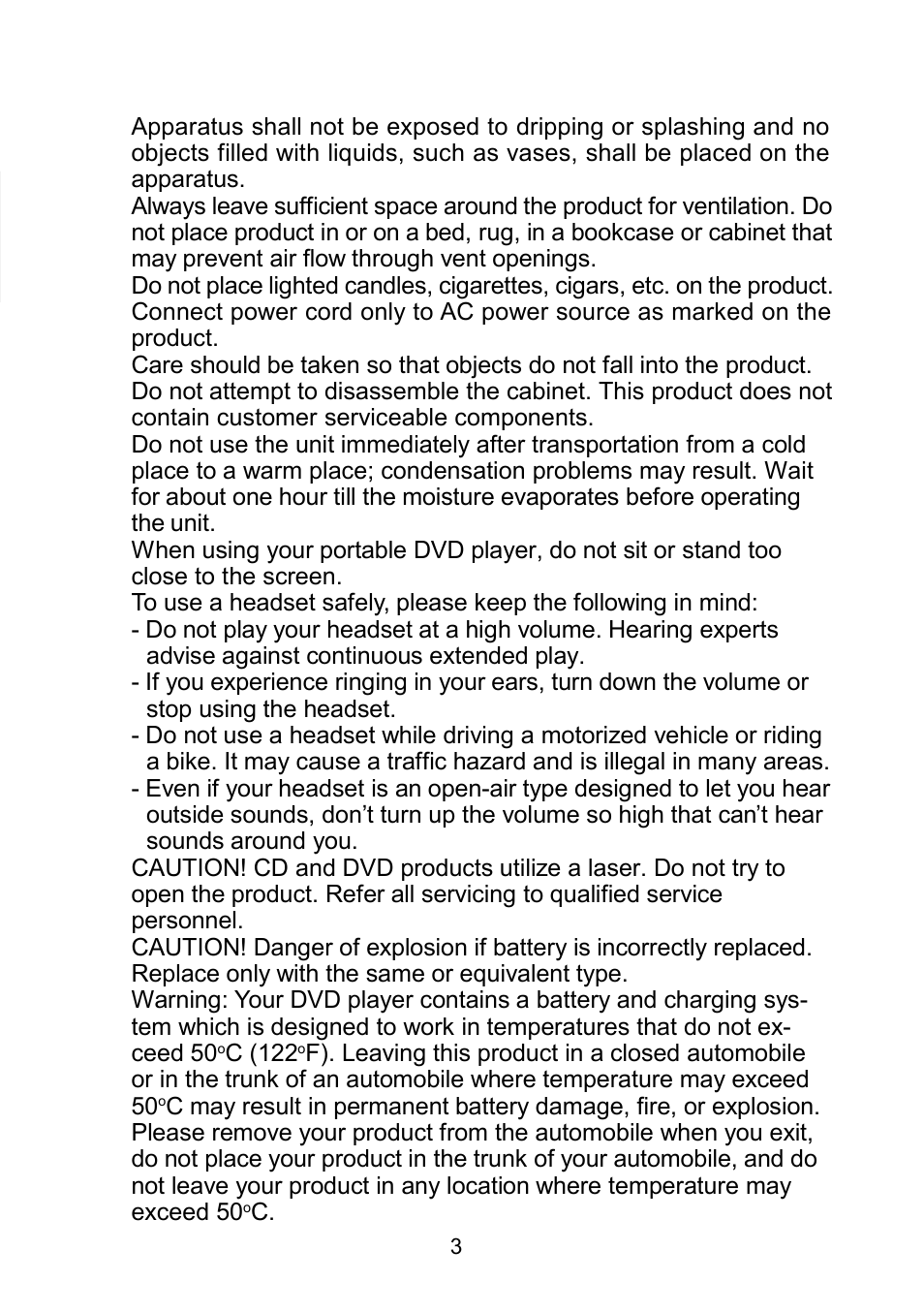 Audiovox D1929B User Manual | Page 3 / 68