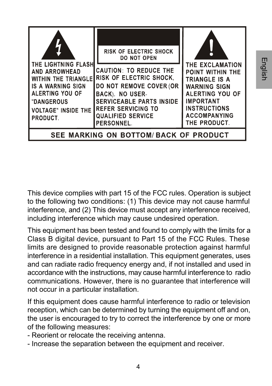 Caution | Audiovox D1929B User Manual | Page 4 / 68