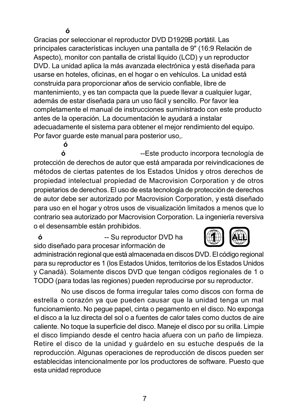 Audiovox D1929B User Manual | Page 40 / 68
