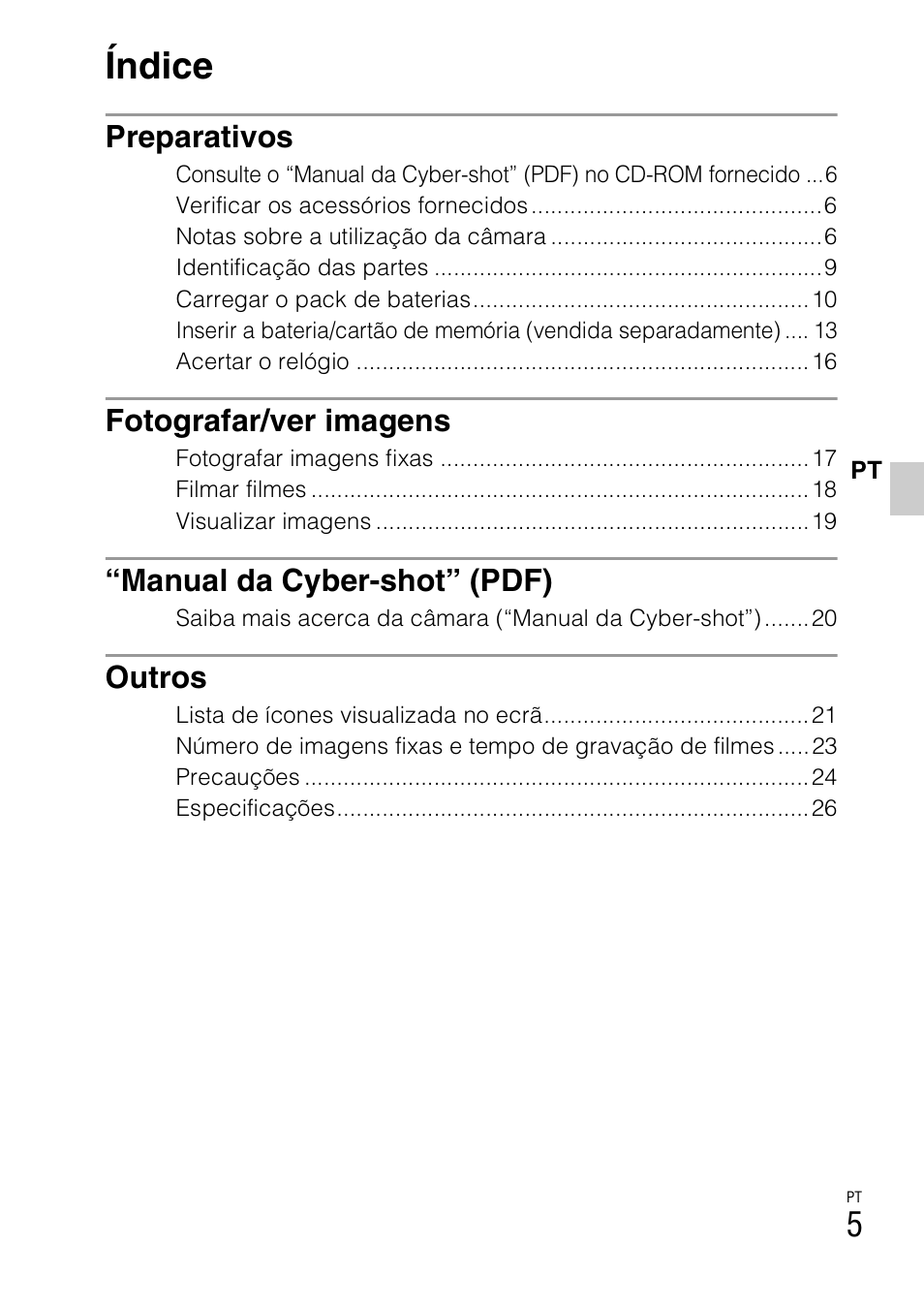Índice | Sony DSC-W310 User Manual | Page 113 / 515