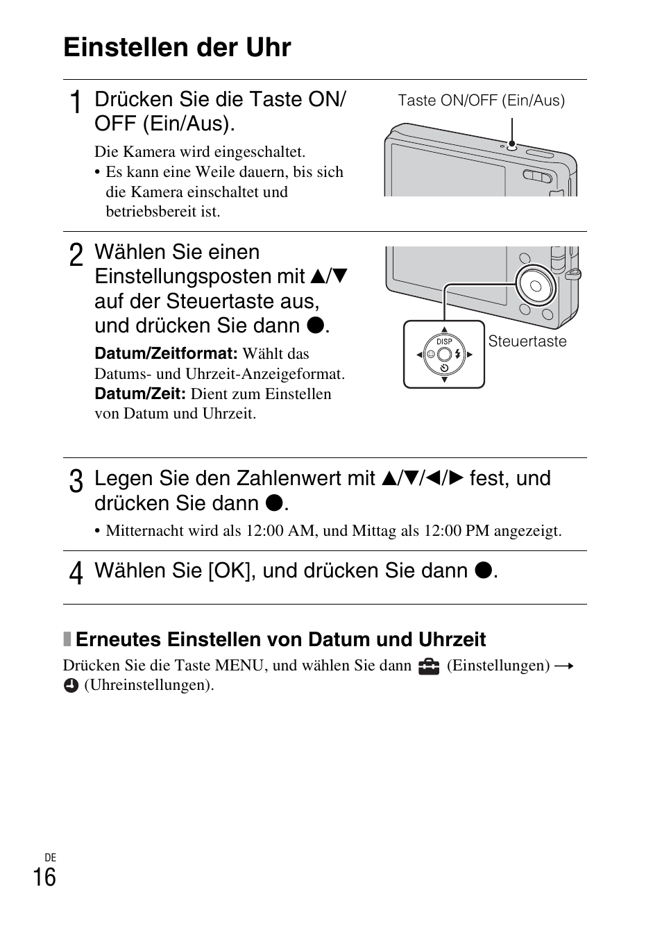 Einstellen der uhr | Sony DSC-W310 User Manual | Page 150 / 515
