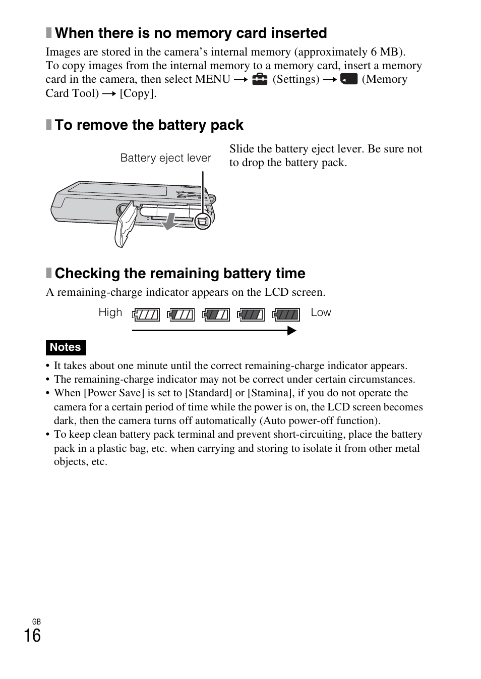 Sony DSC-W310 User Manual | Page 16 / 515