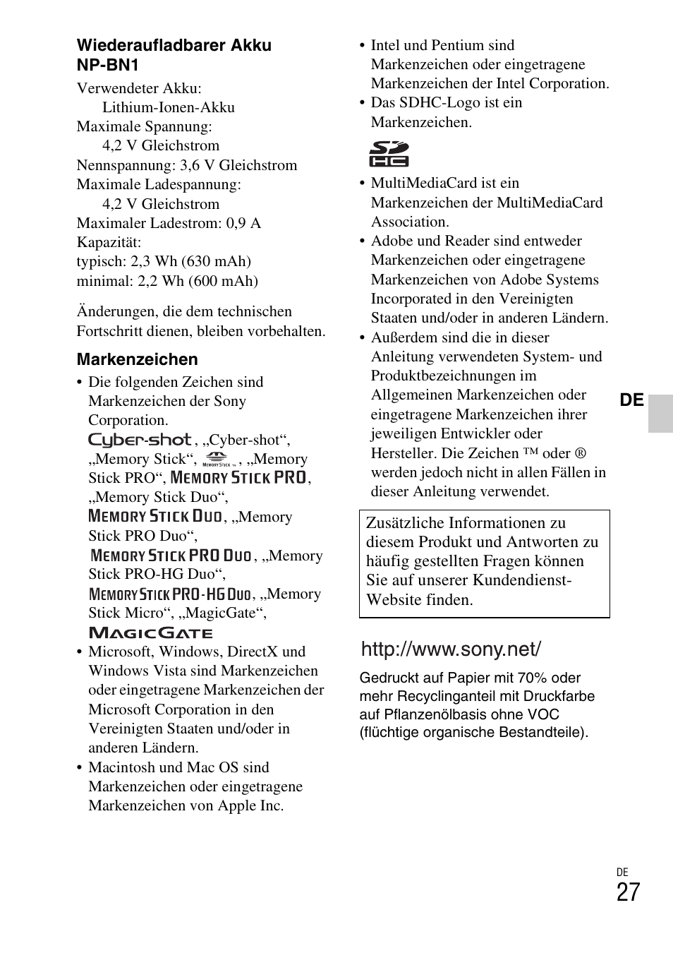 Sony DSC-W310 User Manual | Page 161 / 515