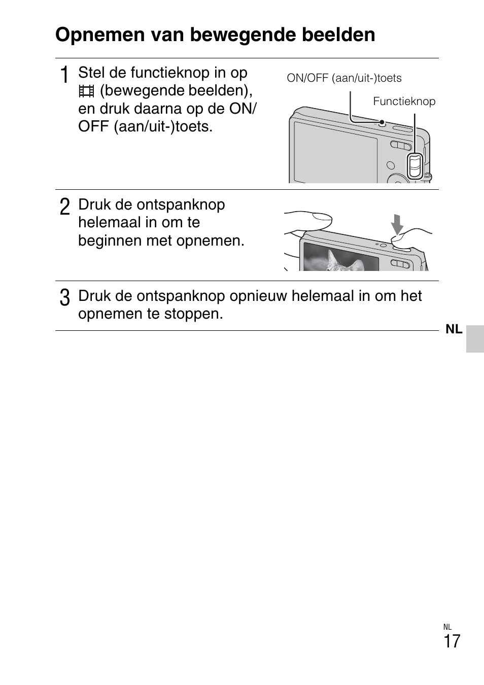 Opnemen van bewegende beelden | Sony DSC-W310 User Manual | Page 177 / 515
