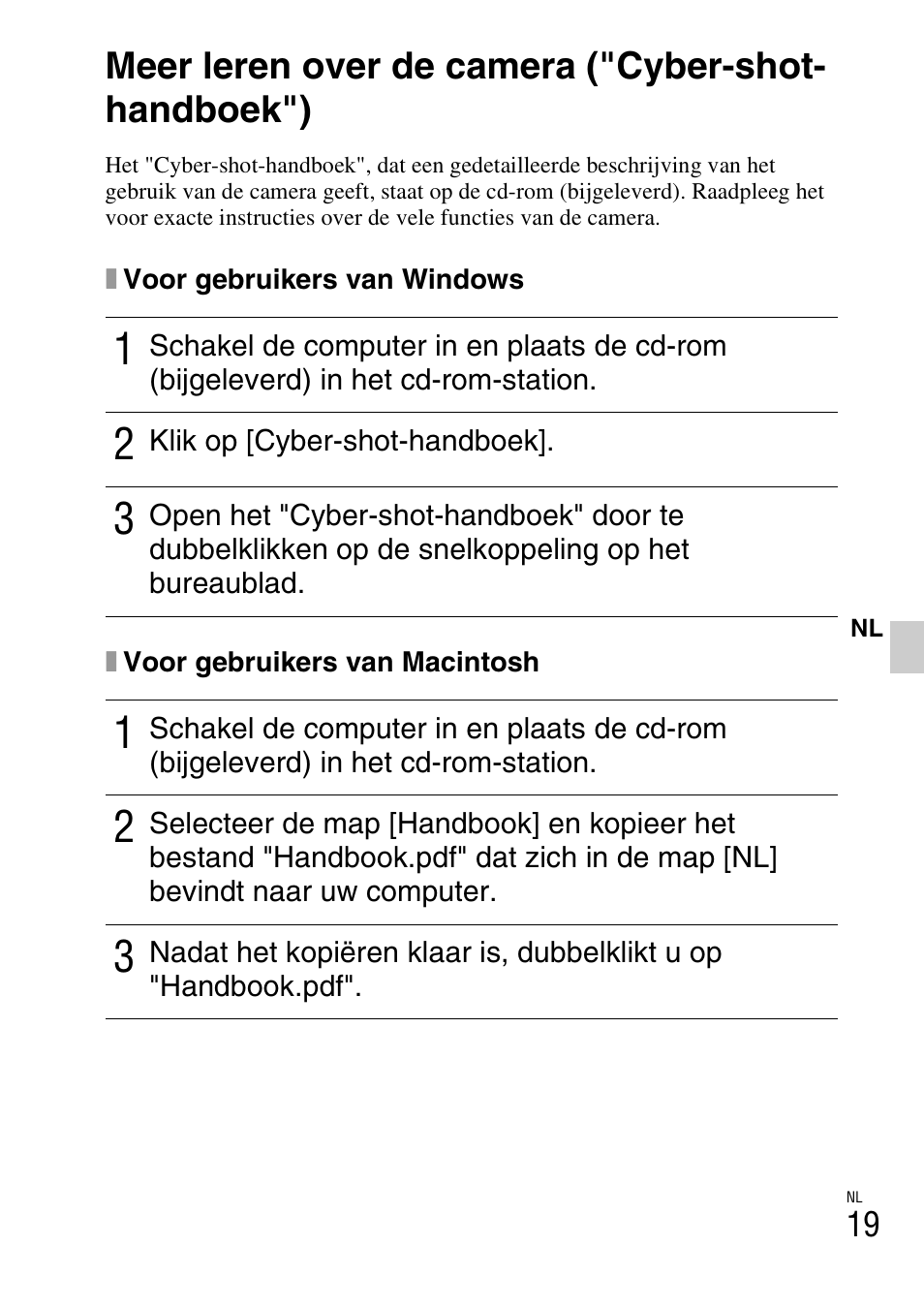 Meer leren over de camera ("cyber-shot-handboek"), Meer leren over de camera ("cyber-shot- handboek") | Sony DSC-W310 User Manual | Page 179 / 515
