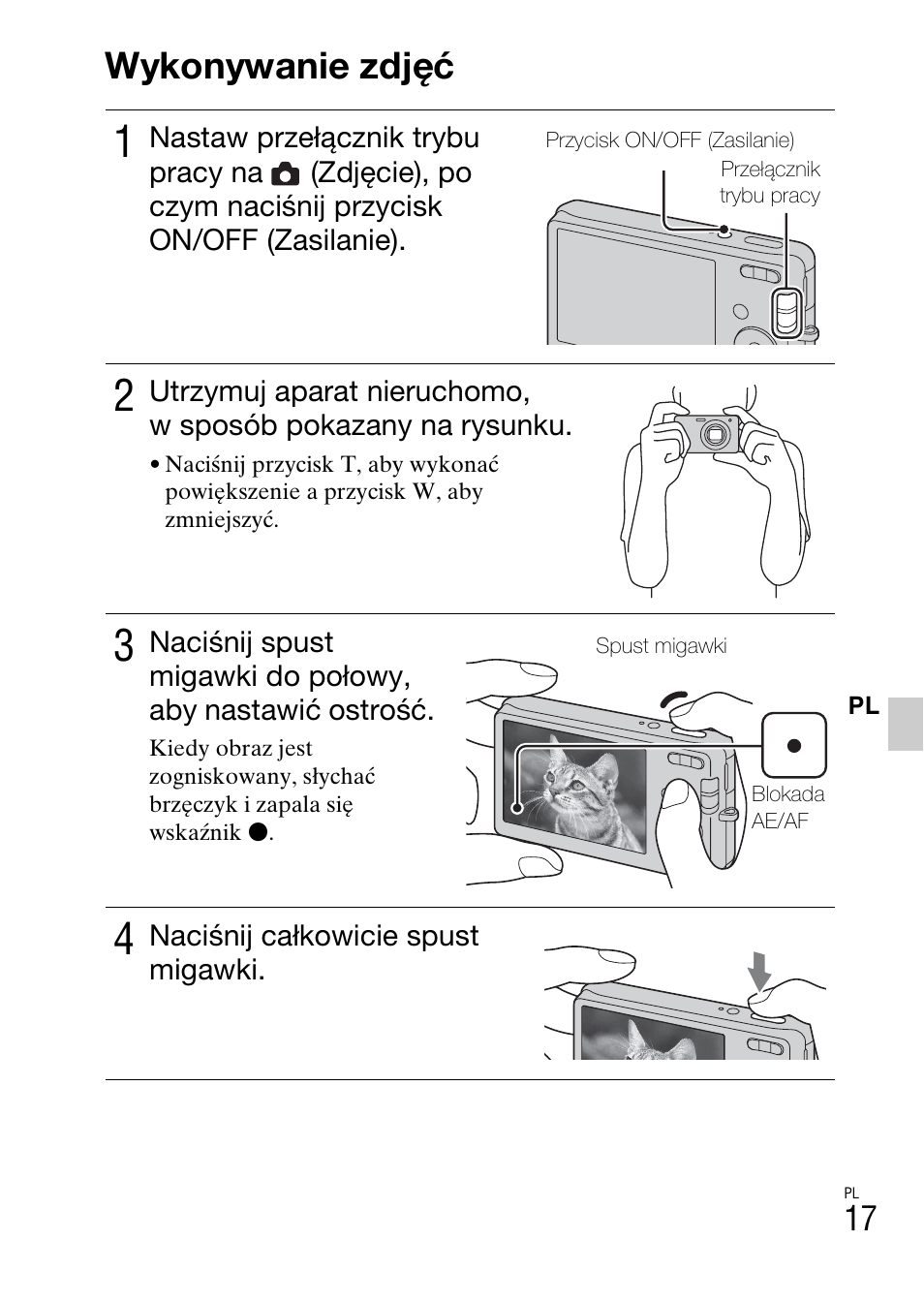 Wykonywanie zdjęć | Sony DSC-W310 User Manual | Page 203 / 515