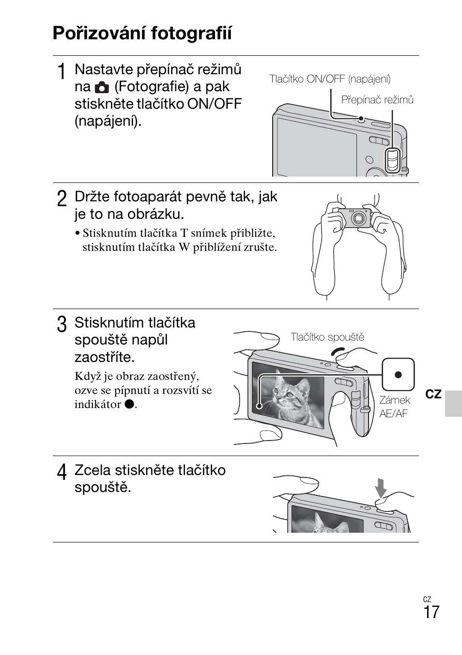Pořizování fotografií | Sony DSC-W310 User Manual | Page 231 / 515