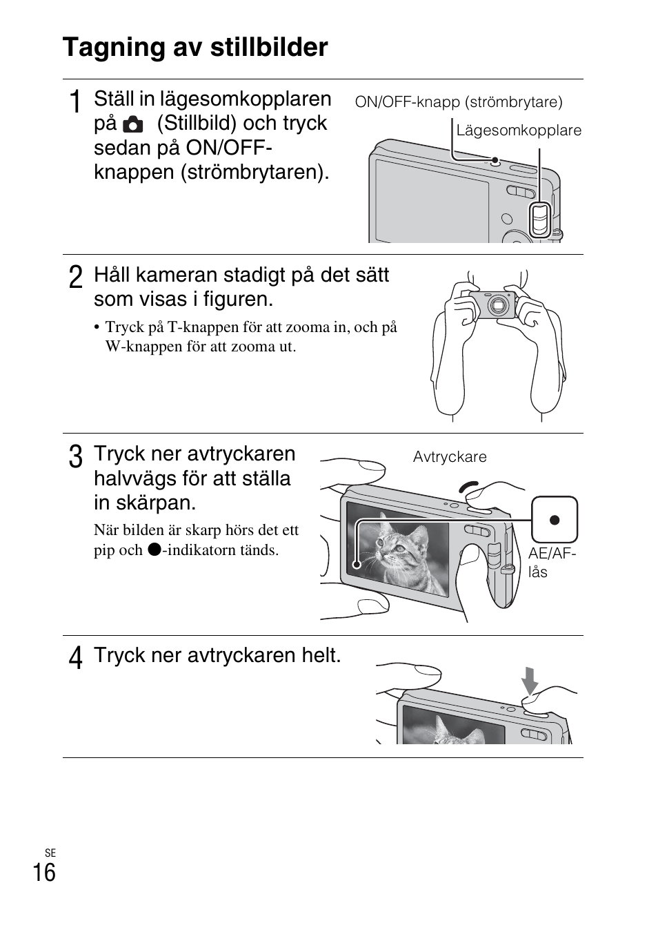 Tagning av stillbilder | Sony DSC-W310 User Manual | Page 310 / 515