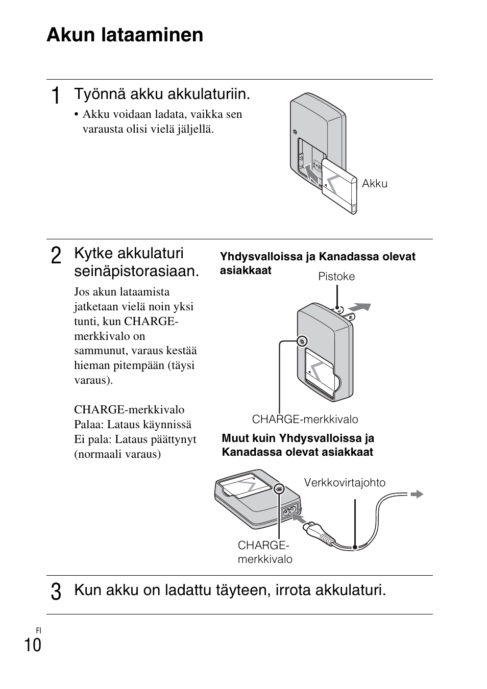 Akun lataaminen | Sony DSC-W310 User Manual | Page 330 / 515