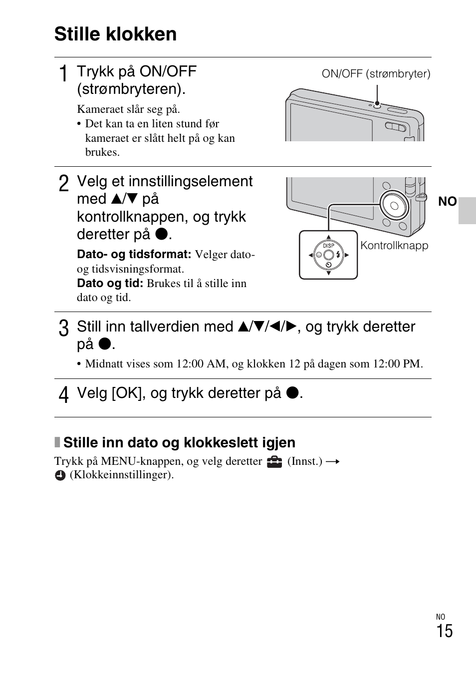 Stille klokken | Sony DSC-W310 User Manual | Page 361 / 515