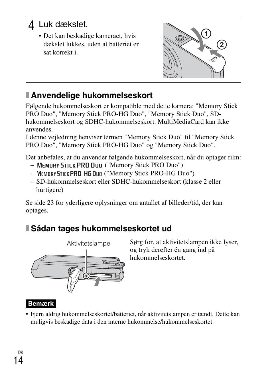 Luk dækslet | Sony DSC-W310 User Manual | Page 386 / 515