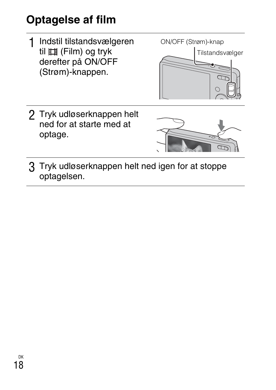 Optagelse af film | Sony DSC-W310 User Manual | Page 390 / 515