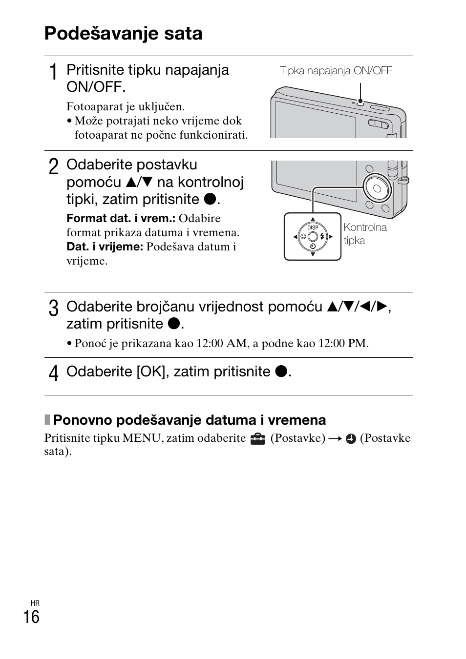 Podešavanje sata | Sony DSC-W310 User Manual | Page 414 / 515