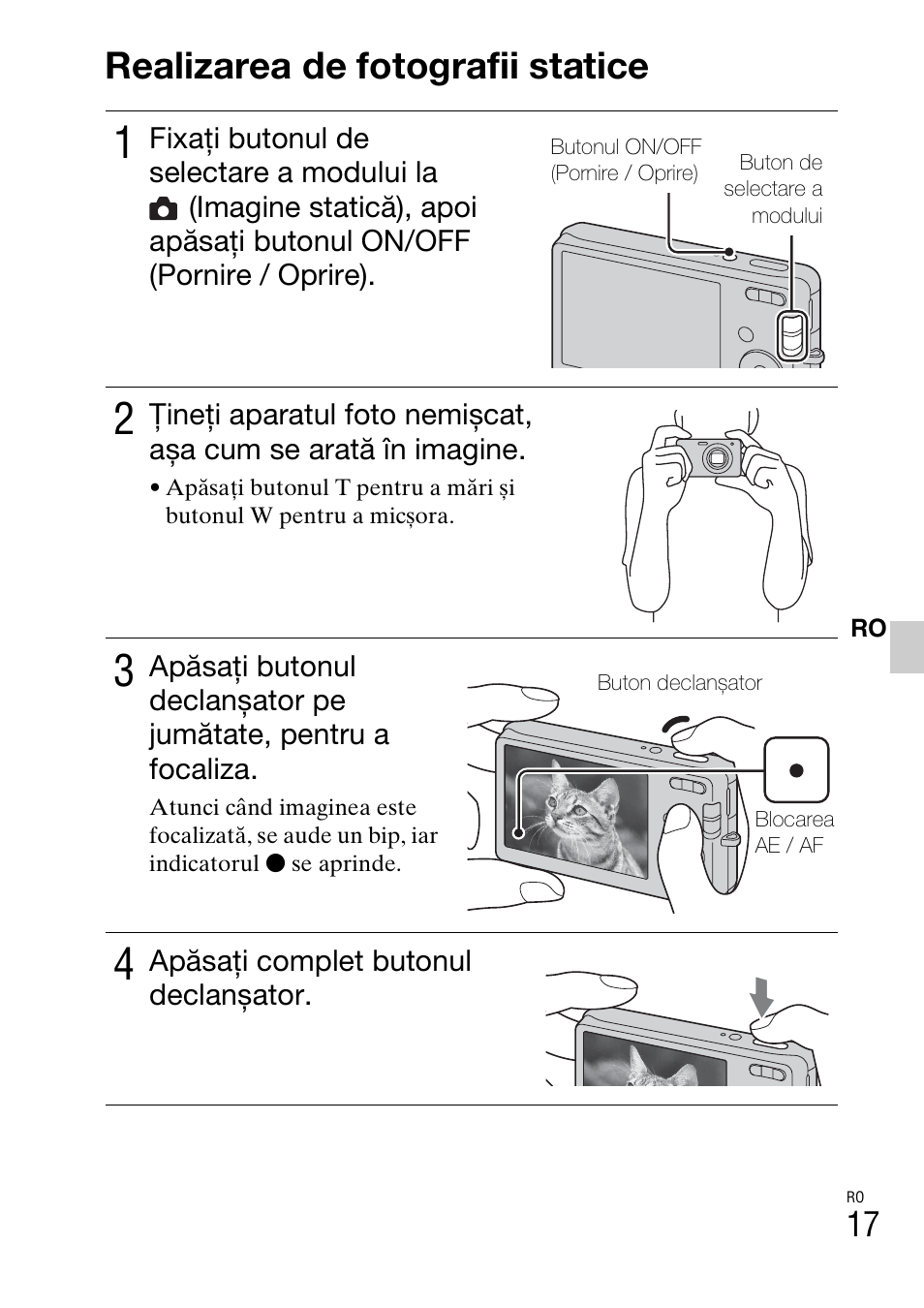 Realizarea de fotografii statice | Sony DSC-W310 User Manual | Page 443 / 515
