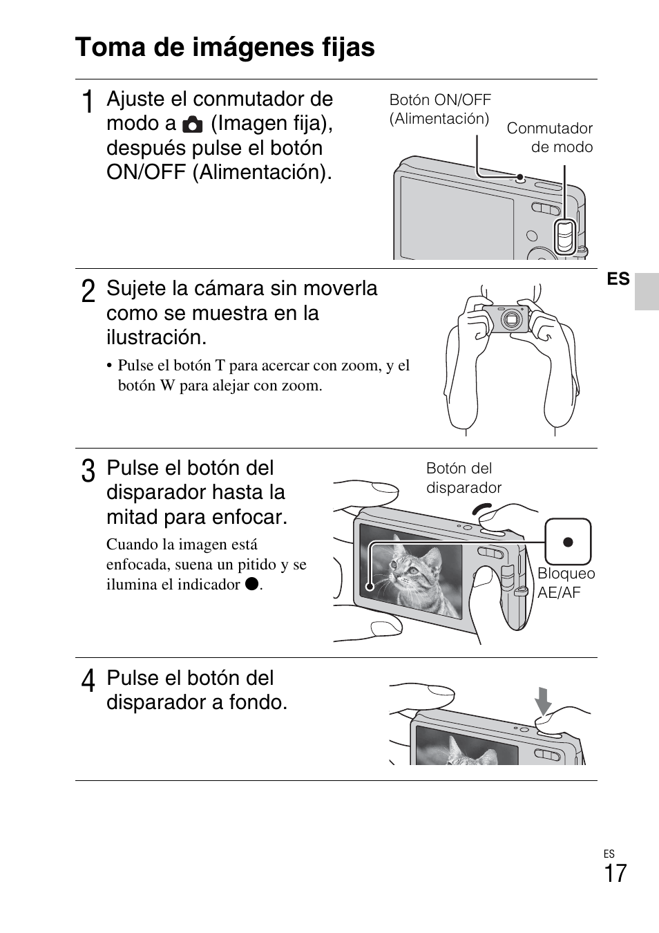 Toma de imágenes fijas | Sony DSC-W310 User Manual | Page 99 / 515