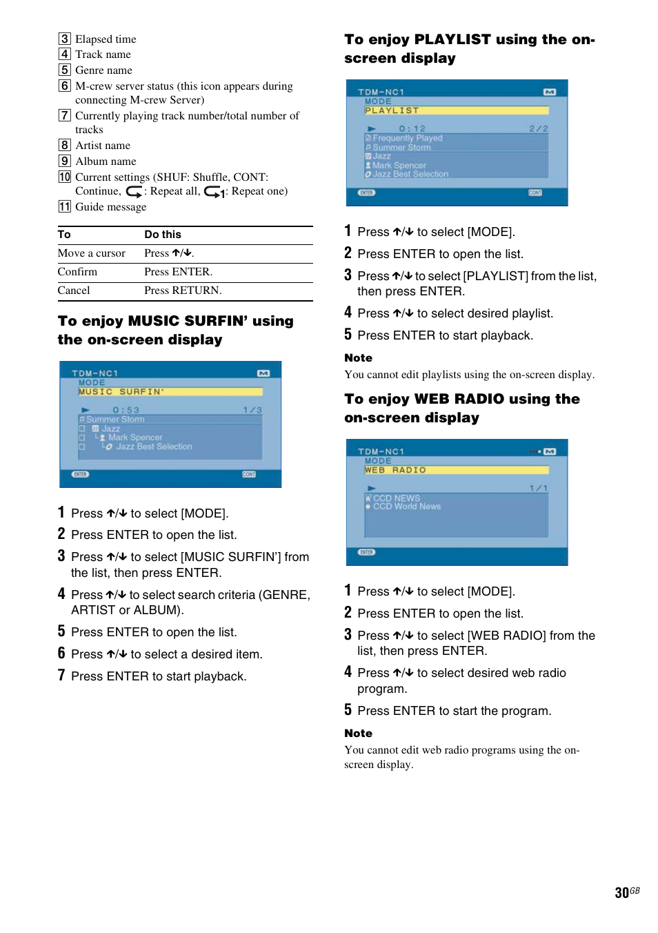Sony TDM-NC1 User Manual | Page 30 / 467