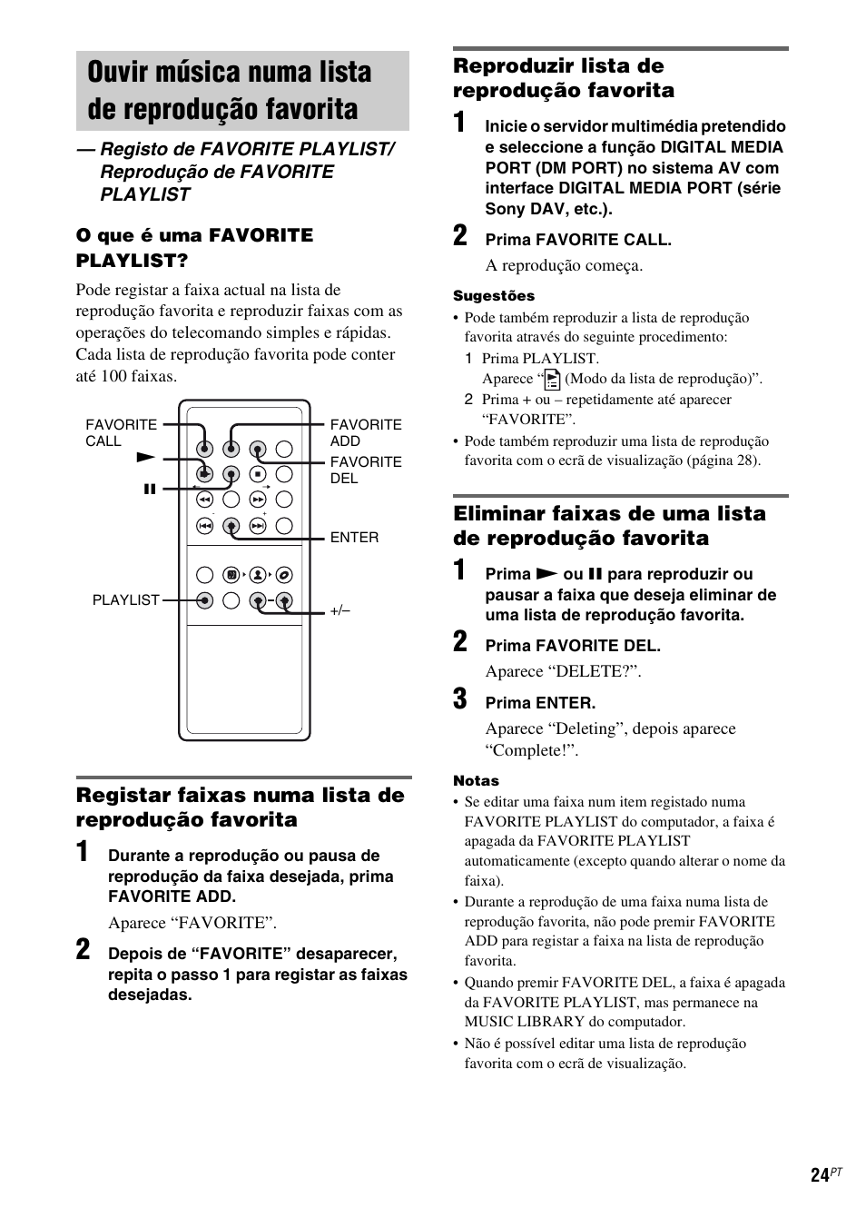 Ouvir música numa lista de reprodução favorita, Ouvir música numa lista de reprodução | Sony TDM-NC1 User Manual | Page 449 / 467