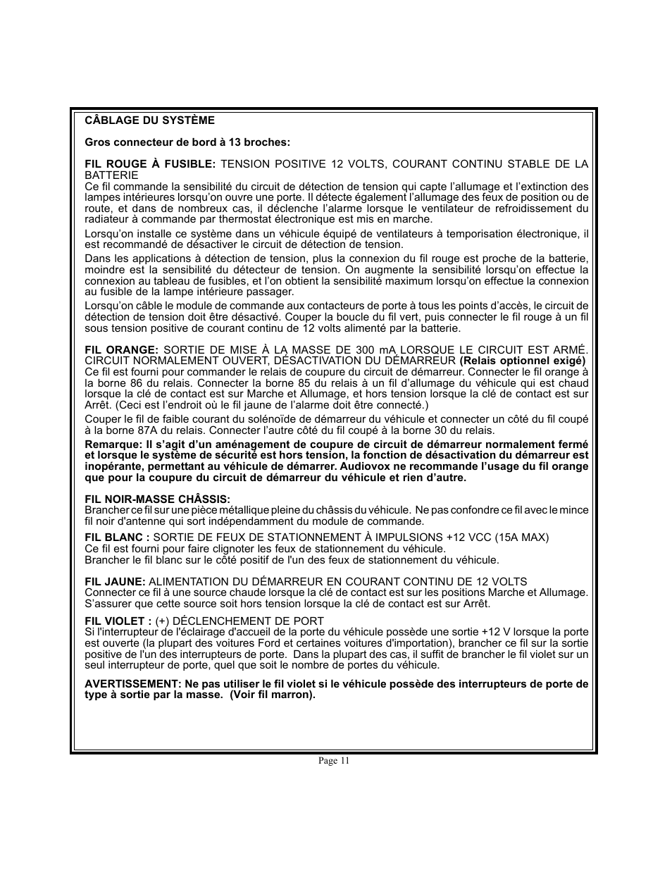 Audiovox APS 400 User Manual | Page 11 / 24
