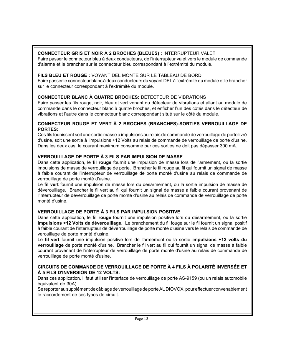 Audiovox APS 400 User Manual | Page 13 / 24
