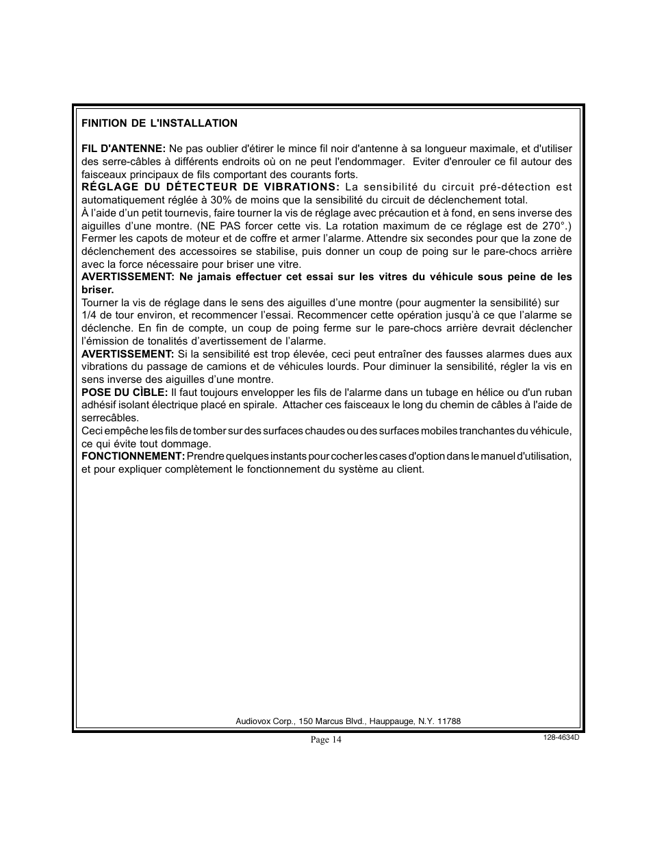 Audiovox APS 400 User Manual | Page 14 / 24
