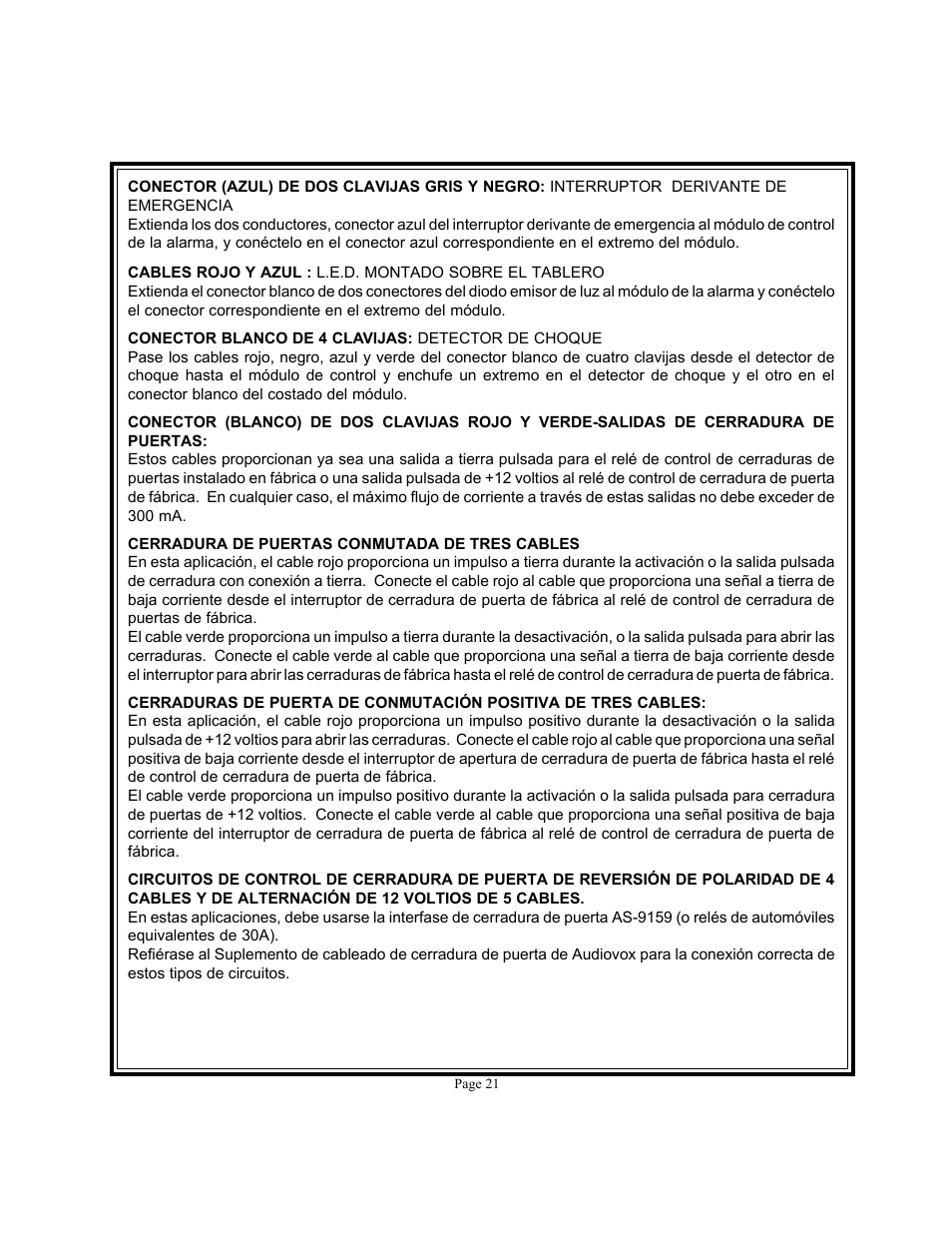 Audiovox APS 400 User Manual | Page 21 / 24