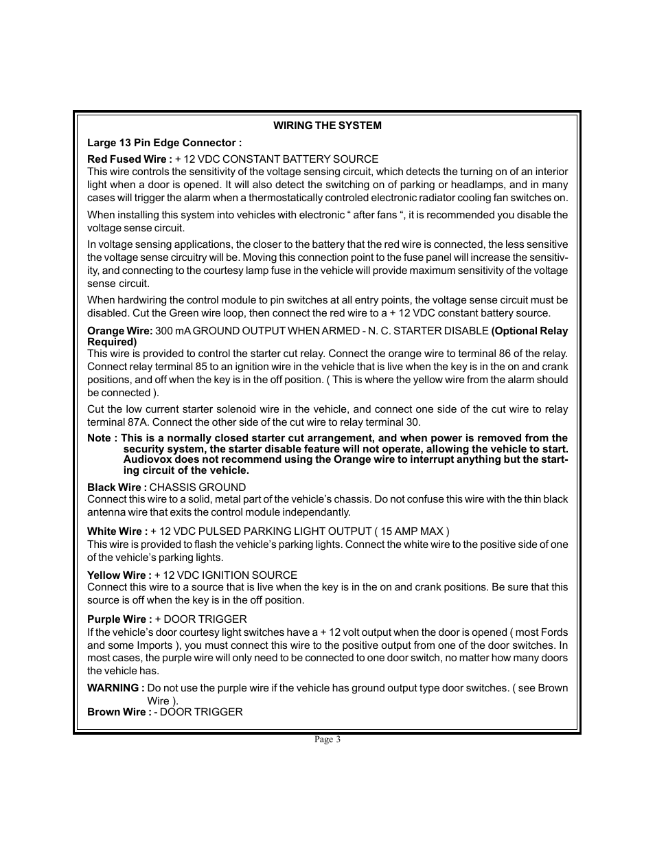 Audiovox APS 400 User Manual | Page 3 / 24