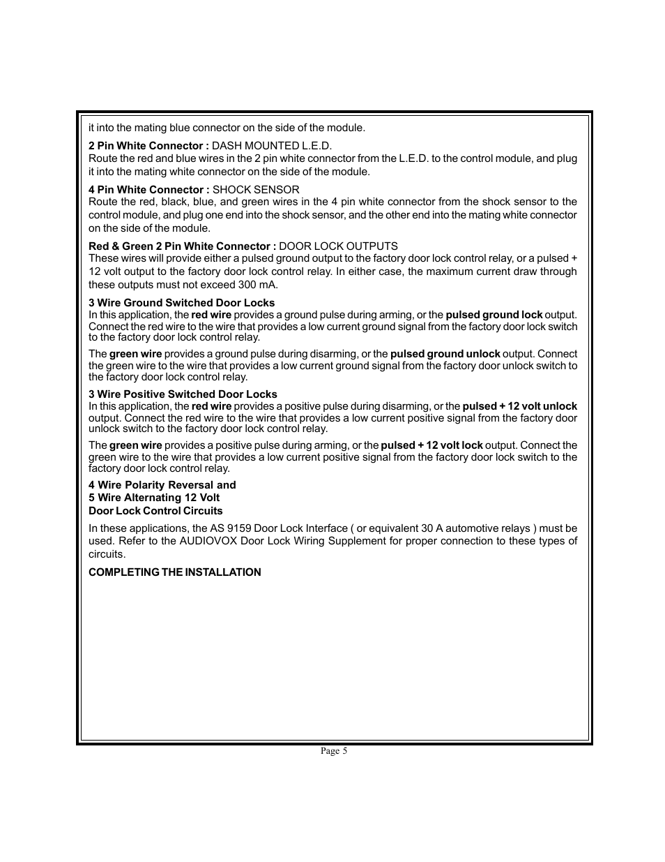 Audiovox APS 400 User Manual | Page 5 / 24