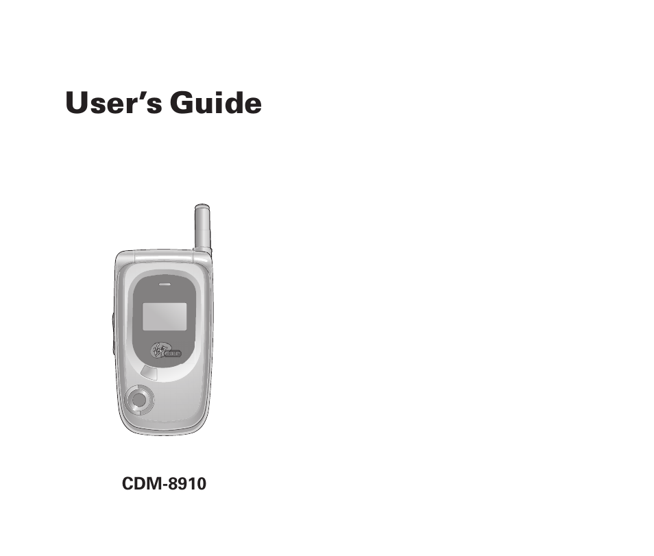 User’s guide | Audiovox 8910 User Manual | Page 2 / 70