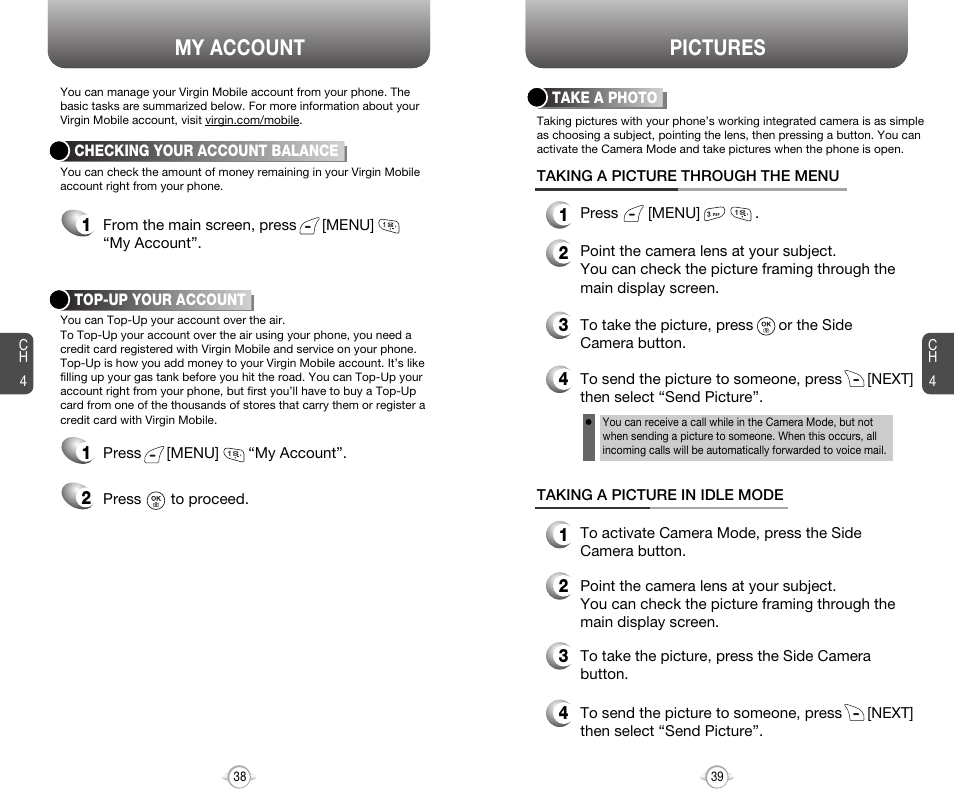 Pictures my account | Audiovox 8910 User Manual | Page 22 / 70