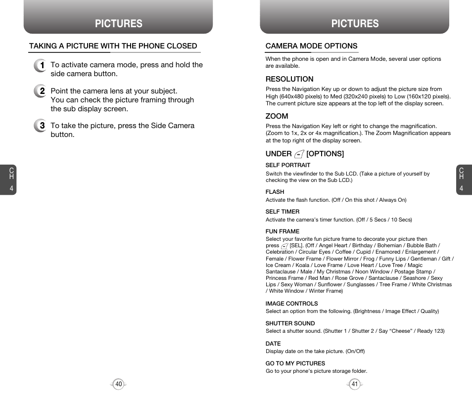 Pictures | Audiovox 8910 User Manual | Page 23 / 70