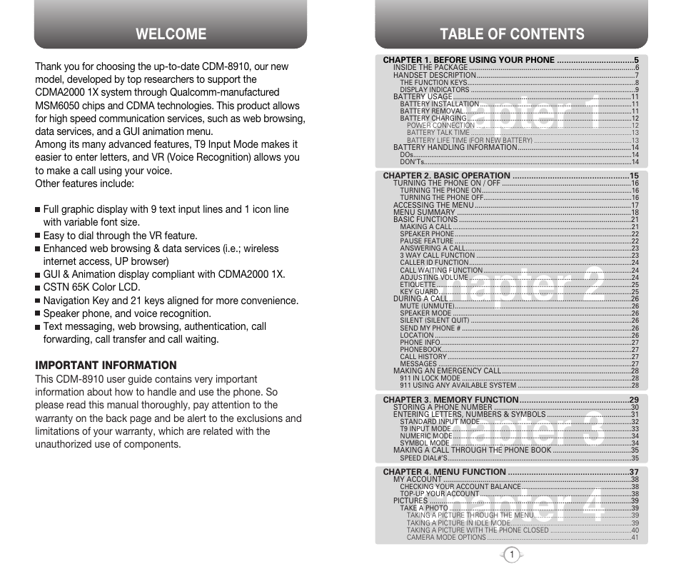 Audiovox 8910 User Manual | Page 3 / 70