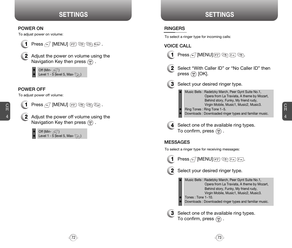 Settings | Audiovox 8910 User Manual | Page 39 / 70